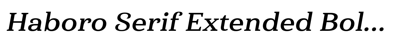 Haboro Serif Extended Bold Italic image